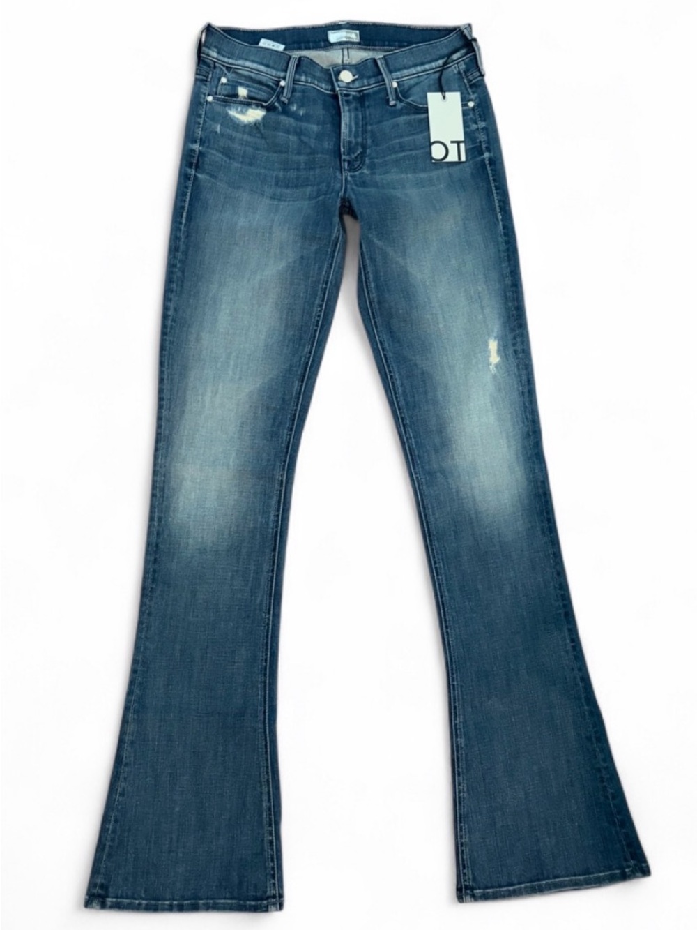 NWT Mother The Runaway Graffiti Girl Skinny Flare Jeans Womens Size 27
